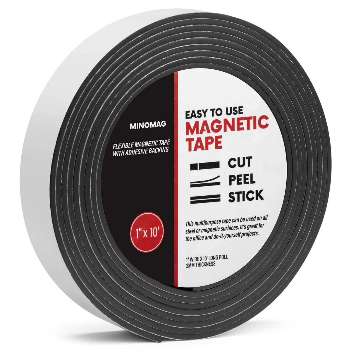 Flexible Magnetic Tape  1in.x10ft. Roll – Minomag