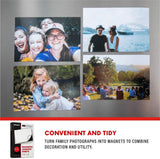 Photo Magnet Sheets - Self-Adhesive 4x6 Inch (Set of 24)