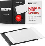 Magnetic Label Holders - 3x5 Inch Clear Card Holders (Set of 25)