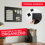 Magnet Receptive Ferrous Sheets with Strong Adhesive Backing, Flexible Rubber Sheet Metal for Arts, Crafts, Storage, Organization, 8.5” x 12.3” (Pack of 5)