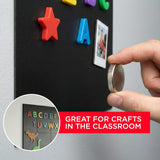 Magnet Receptive Ferrous Sheets with Strong Adhesive Backing, Flexible Rubber Sheet Metal for Arts, Crafts, Storage, Organization, 8.5” x 12.3” (Pack of 5)