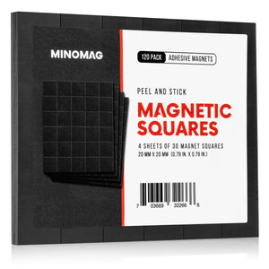Peel and Stick Adhesive Magnetic Squares | 0.79 in. (120 Pack)