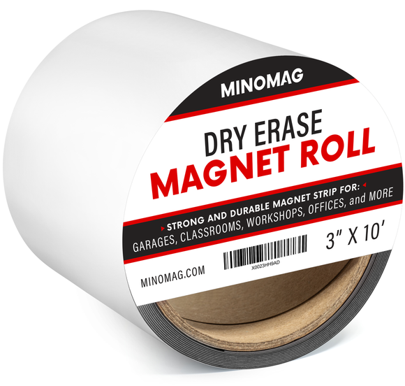Minomag Etiquetas magnéticas de borrado en seco de 1 x 3 pulgadas (50  unidades)